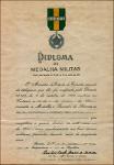 Medalha Militar - 5º Decênio - Diploma.