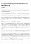 O julgamento monocrático de militares na Justiça Militar.