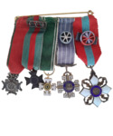Conjunto de Cinco Medalhas em Miniatura - Coleção Syseno Sarmento