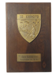 Placa de Homenagem do III Exército ao Gen Syseno Sarmento - Coleção Syseno Sarmento