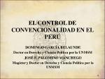 El control de convencionalidade en el Perú.