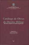 Catálogo de obras de direito militar: descrição completa em formato simplificado.